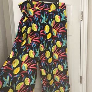 Lightly Worn Tabitha Brown Floral Pants